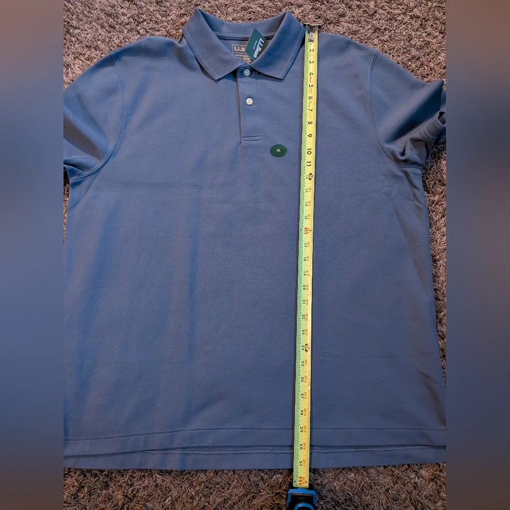 NWT L.L. Bean Blue Vintage Indigo Cotton Traditional Fit Polo Men's XL - Picture 5 of 6